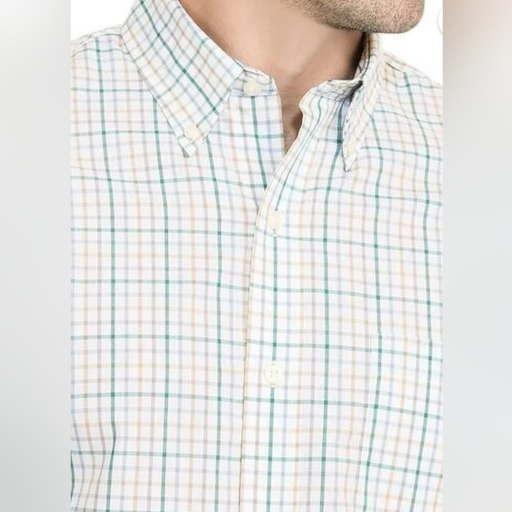 Arrow Men's Hamilton Plaid Button Down Dress Shirt Long Sleeves.XXL,Tan Combo